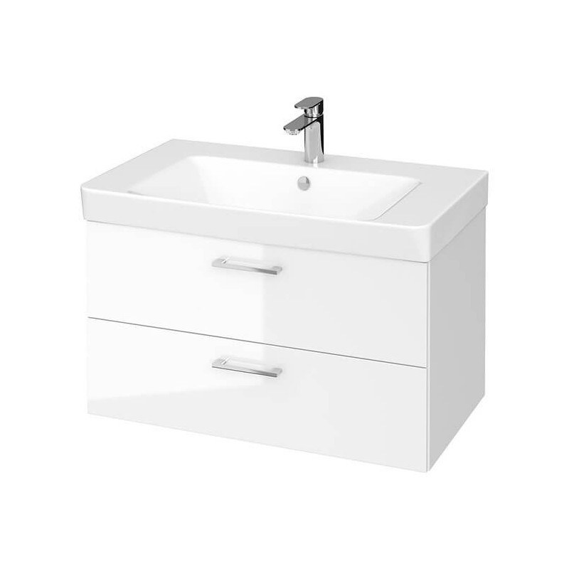 Set dulap si lavoar B348, LARA MILLE 80, alb, Cersanit