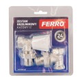Set robineti radiator coltar tur / retur ZGB02,  Ferro