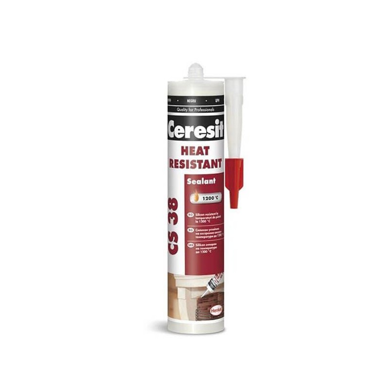Silicon Ceresit CS 38, negru, rezistent la temperatura, 280 ml
