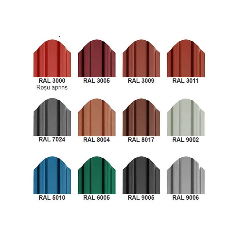 Sipca metalica 1,5 m RAL 8017 lucios dublu vopsit