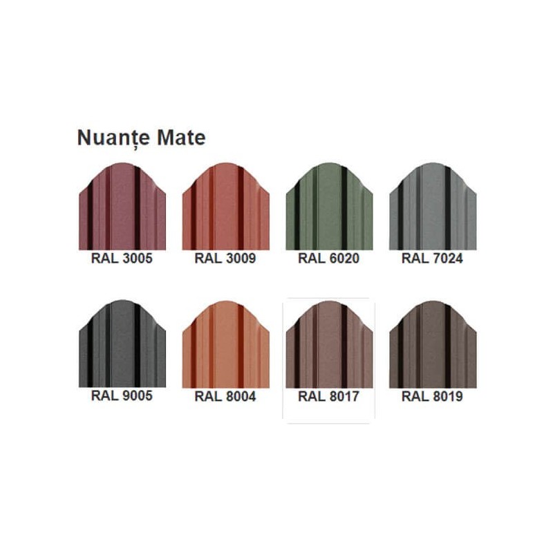 Sipca metalica 1,5 m RAL 8017 mat dublu vopsit