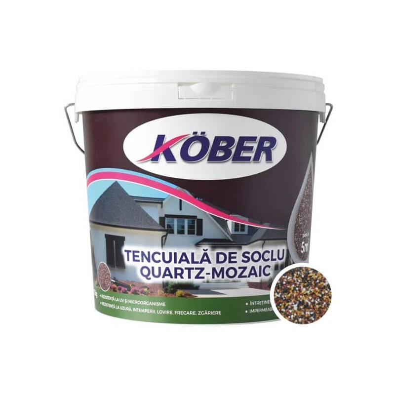 Tencuiala decorativa mozaicata, B50, interior / exterior, 25 kg, Kober