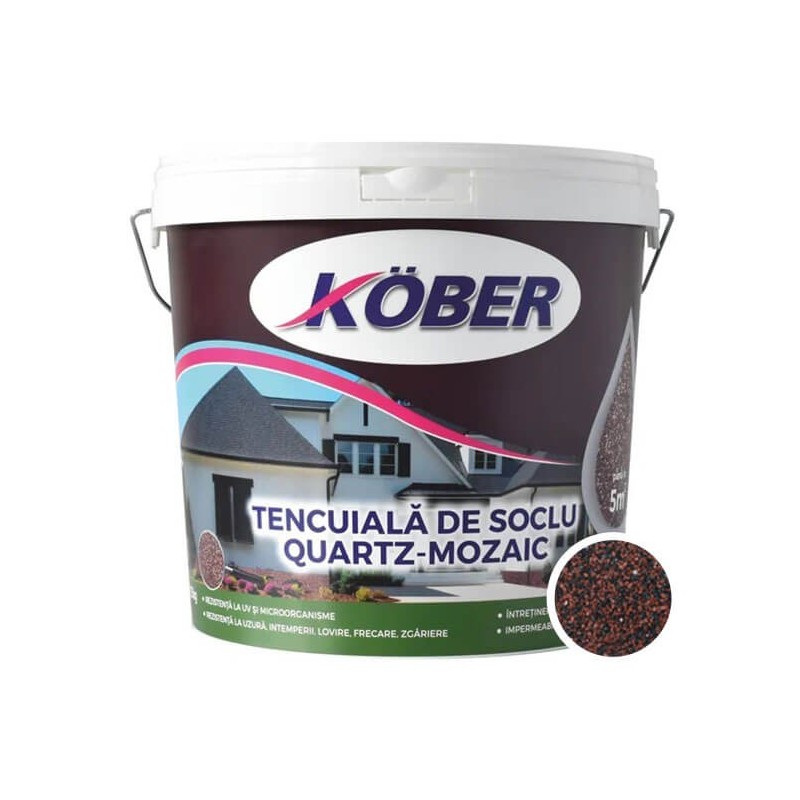 Tencuiala decorativa mozaicata, C129, interior / exterior, 25 kg, Kober