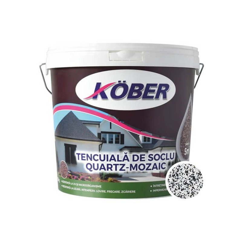 Tencuiala decorativa mozaicata, K125, interior / exterior, 25 kg, Kober