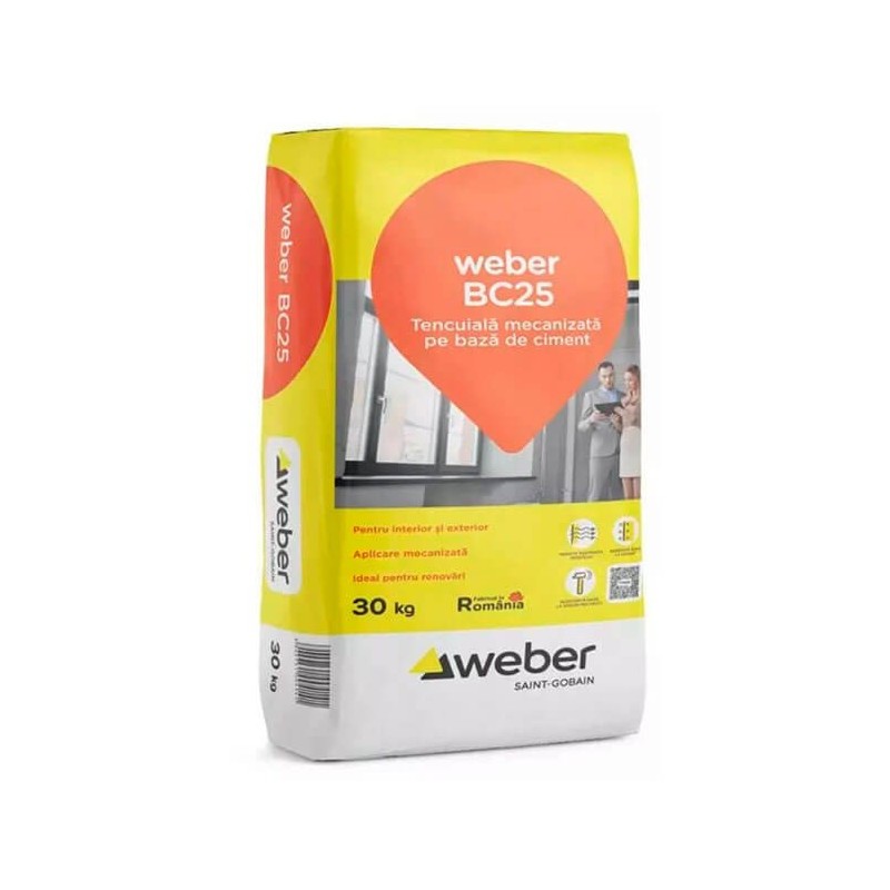 Tencuiala mecanizata pentru renovari Weber BC25, 30 kg