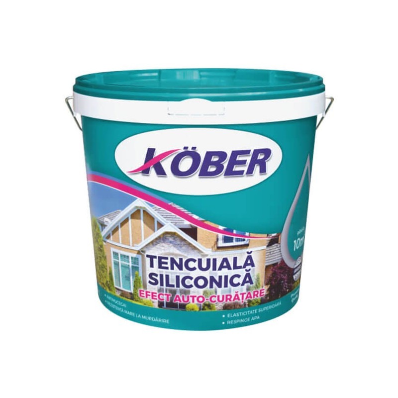Tencuiala silicon-silicat cu adaos de fibre de carbon, bob de orez, anason, 25 kg, Kober