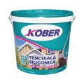 Tencuiala silicon-silicat cu adaos de fibre de carbon, bob de orez, antracit, 25 kg, Kober