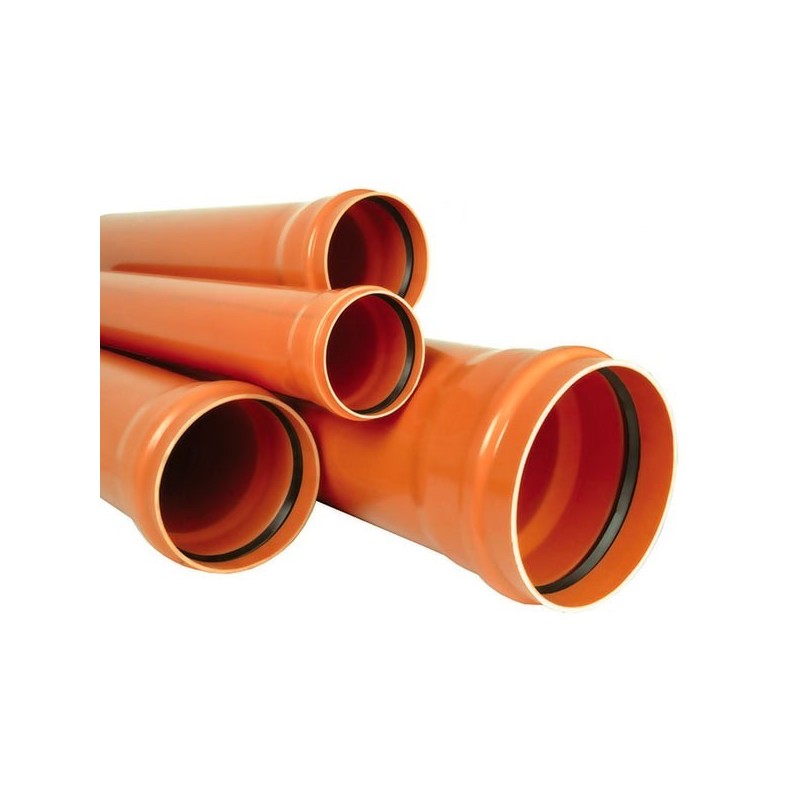 Tub Scurgere PVC D 110  4 m SN2 Portocaliu