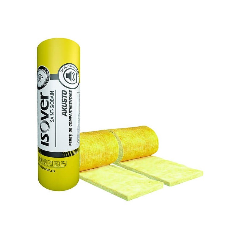 Vata minerala de sticla Isover Akusto 5 Twin, 7500 x 1200 x 50 mm