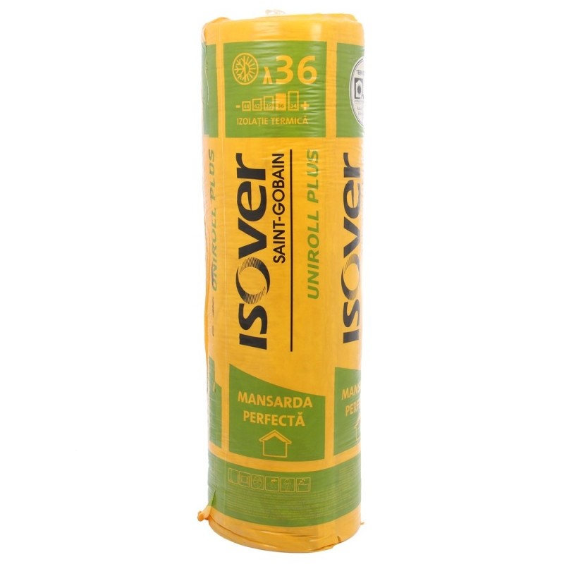 Vata minerala de sticla Isover Uniroll Plus 2 x 5000 x 1200 x 50 mm