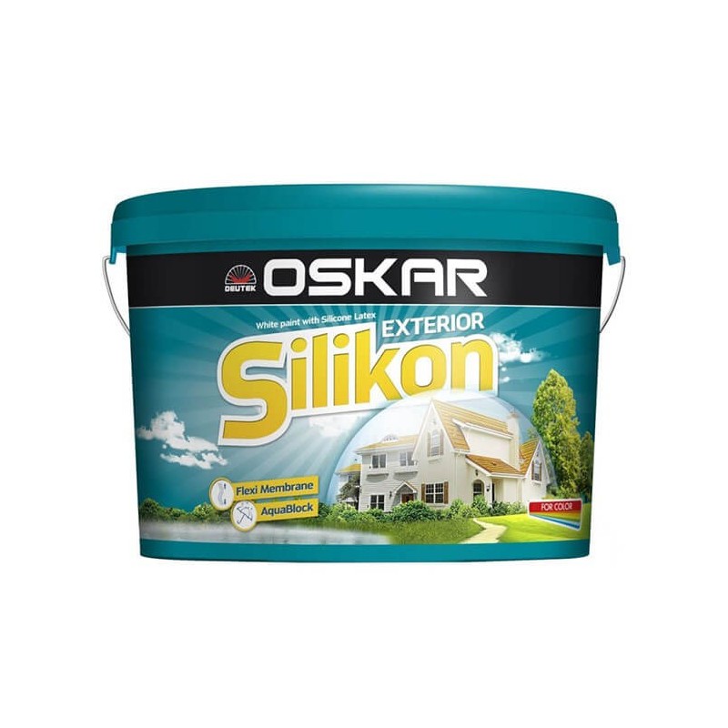 Vopsea lavabila exterior Oskar Silikon, alba, 5 L