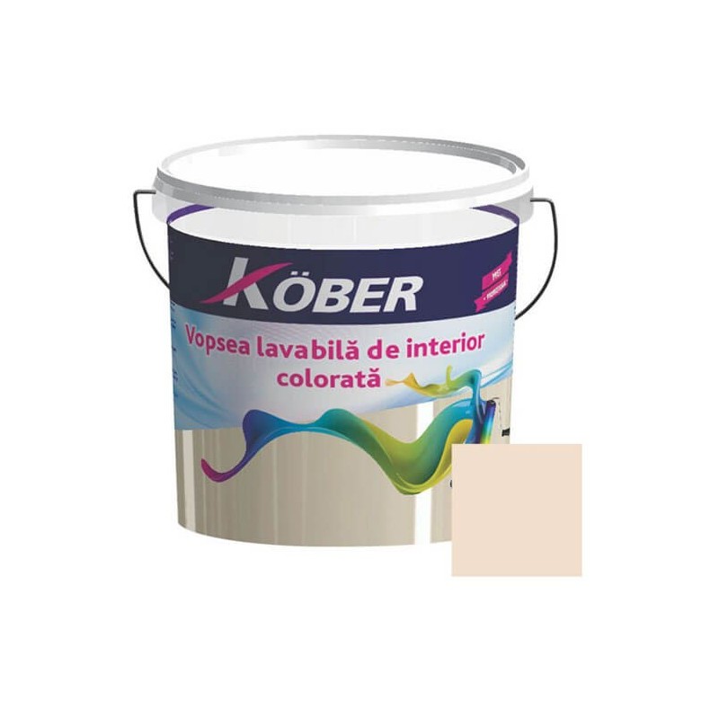 Vopsea lavabila interior, Kober, cafeniu, 8.5 L