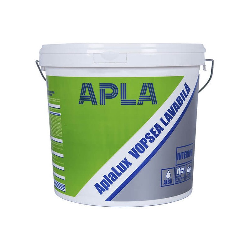 Vopsea superlavabila AplaLux, alba, pentru interior, 10L