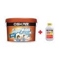 Vopsea superlavabila interior, Oskar Superweiss Super, alba, 15 L + Amorsa Zero mucegai 4 L