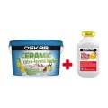 Vopsea ultralavabila interior, Oskar Ceramic lucios, alba, 15 L + amorsa 4 L